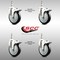 Service Caster 5 Inch 316SS Black Polyurethane Wheel Swivel 3/8 Inch Stem Caster Set Lock Brake SS316TSTTL20S514-PPUB-BLK-381615-4 - alternate 5